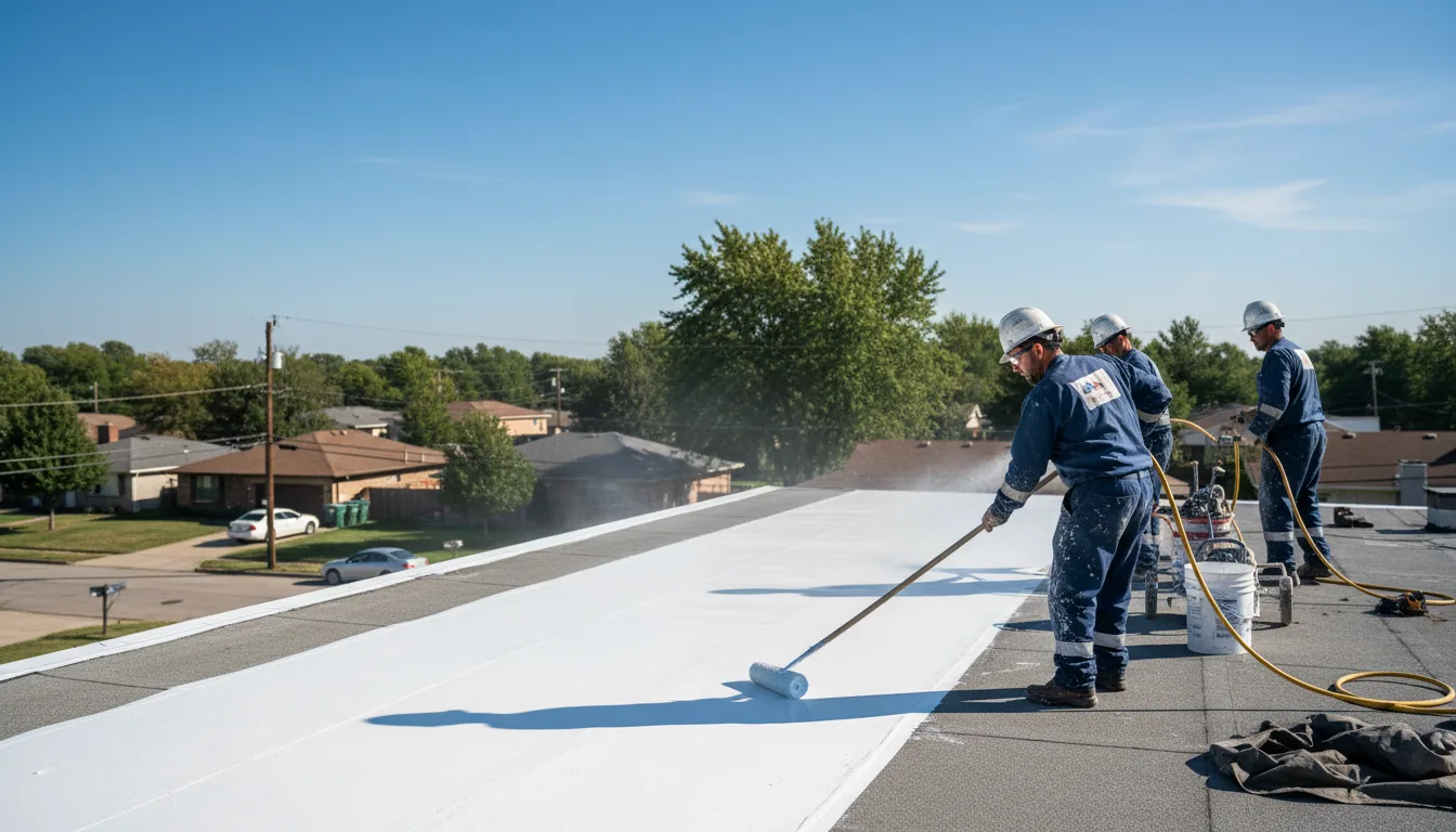 Commercial roof coating in Sandia, TX near me